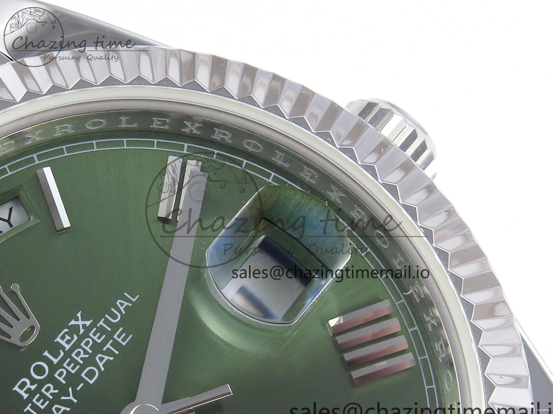 Weight) Roman 1:1 KF 40 Edition Best 228239 (Gain on SS Dial Green Bracelet VR3255 Day President Date 0308